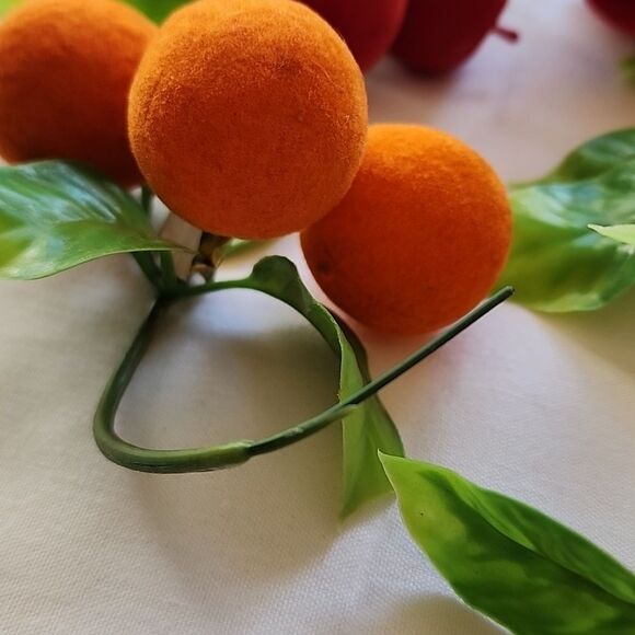 Vintage 70's Felted Fruit Decorating Picks - Picture 9 of 11